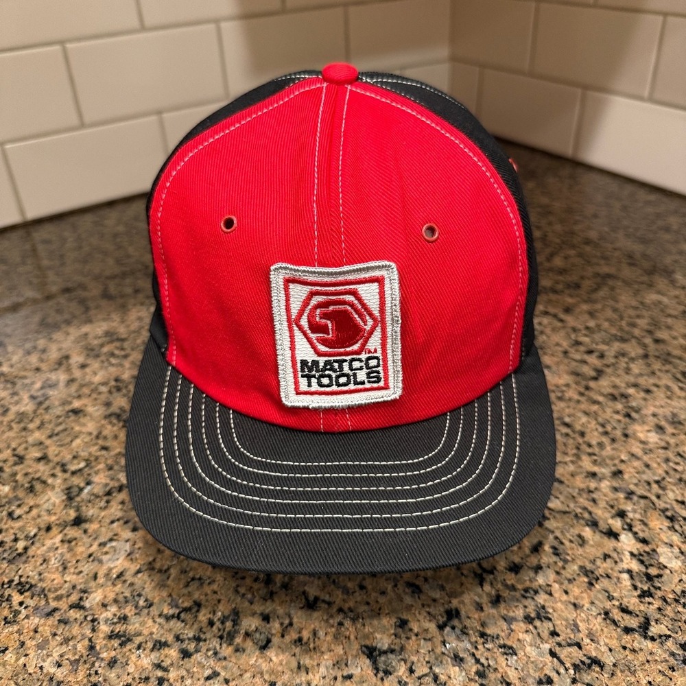 Matco Tools Swingster Snapback Baseball Cap Men One Size Red Black Cotton